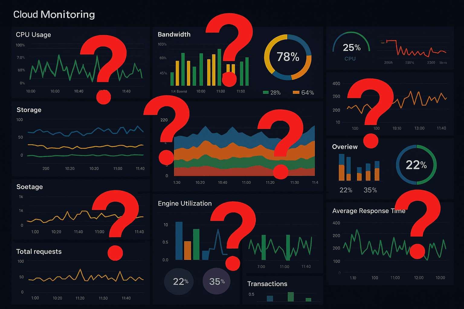 Dashboard showing confusing cloud metrics