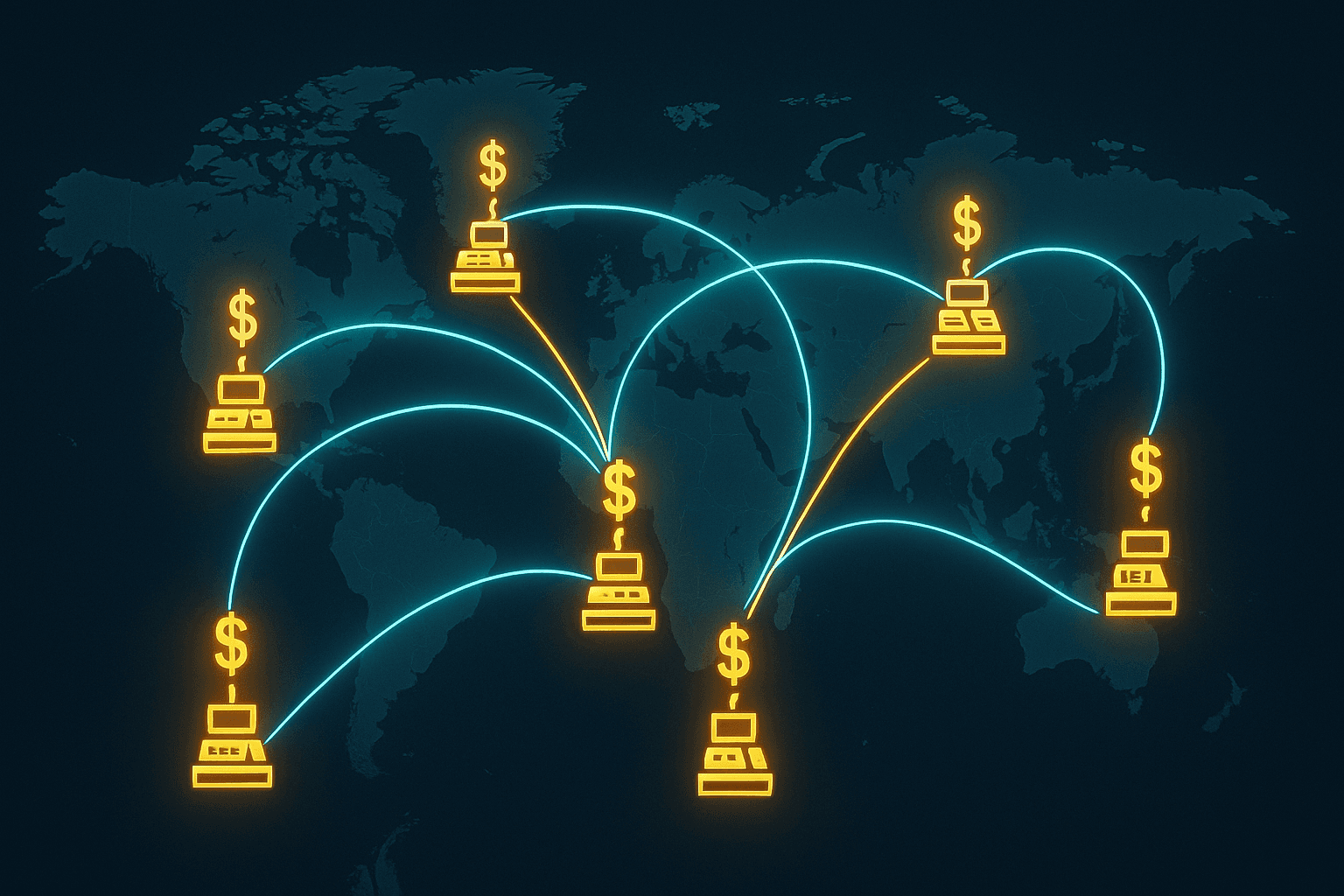 Map showing expensive data transfers