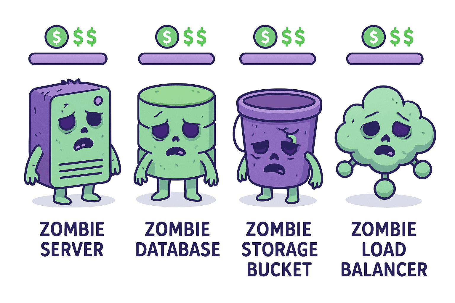 Infographic of zombie cloud resources